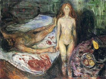  Edvard Obras - muerte de marat i 1907 Edvard Munch